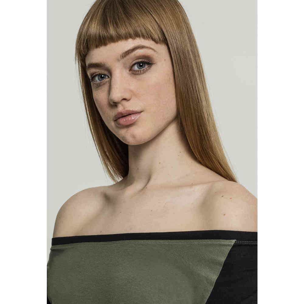 Urban Classics - 3/4 Contrast Raglan top - Groen